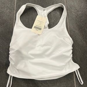 Cropped built in bra tank